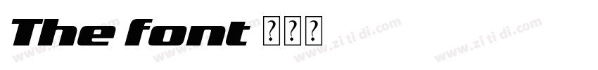 The font字体转换